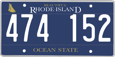 RI license plate 474152