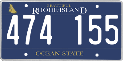 RI license plate 474155