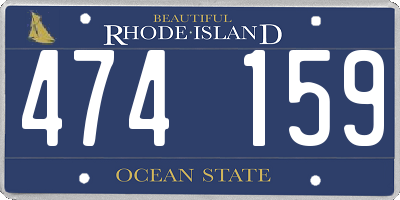 RI license plate 474159
