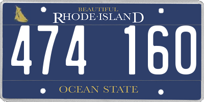 RI license plate 474160