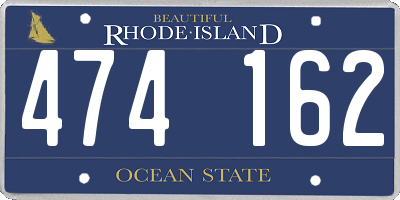 RI license plate 474162