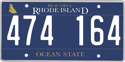 RI license plate 474164