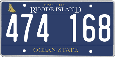 RI license plate 474168