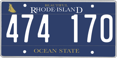 RI license plate 474170
