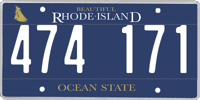 RI license plate 474171