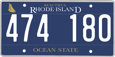 RI license plate 474180