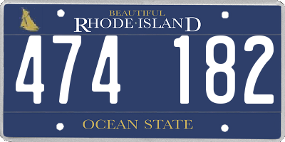 RI license plate 474182