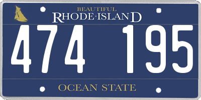 RI license plate 474195