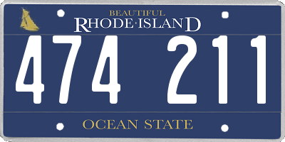 RI license plate 474211