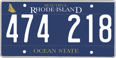 RI license plate 474218