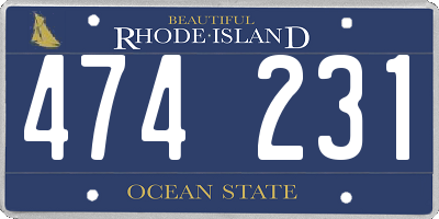 RI license plate 474231