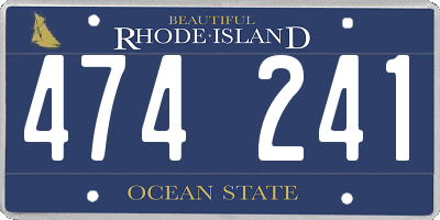 RI license plate 474241
