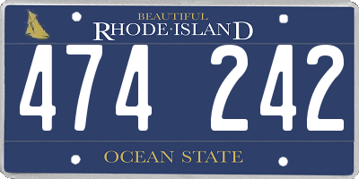 RI license plate 474242