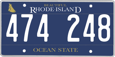 RI license plate 474248