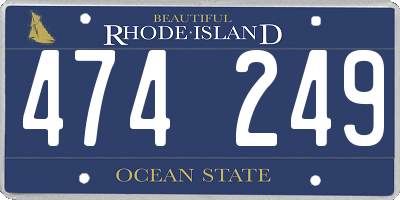 RI license plate 474249