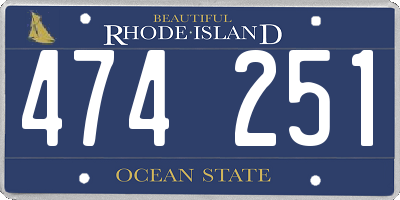 RI license plate 474251