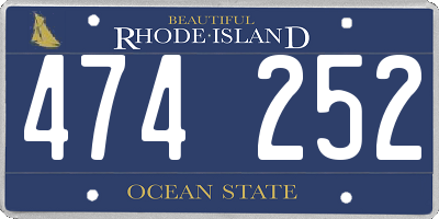 RI license plate 474252
