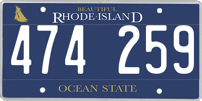 RI license plate 474259