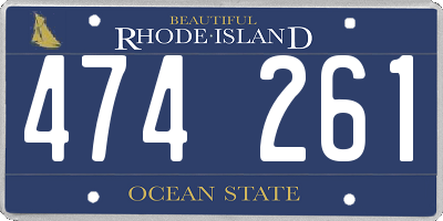 RI license plate 474261