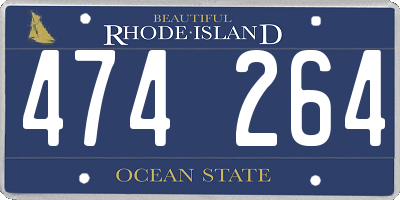 RI license plate 474264