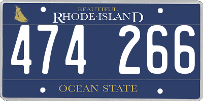 RI license plate 474266
