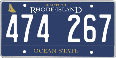 RI license plate 474267