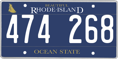 RI license plate 474268