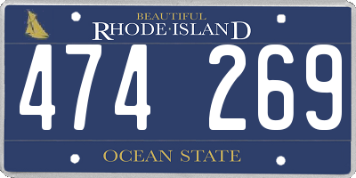 RI license plate 474269