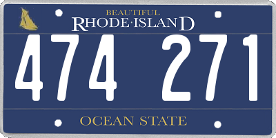 RI license plate 474271