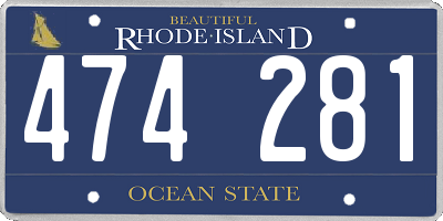 RI license plate 474281
