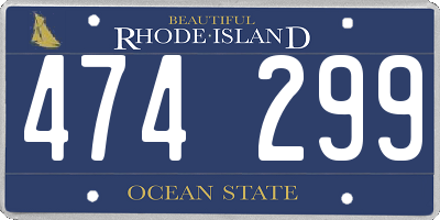 RI license plate 474299