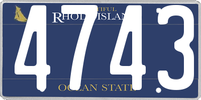 RI license plate 4743
