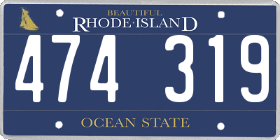 RI license plate 474319