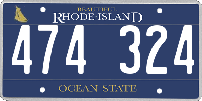 RI license plate 474324