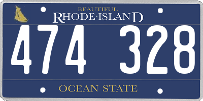 RI license plate 474328