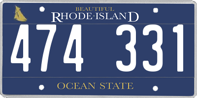 RI license plate 474331