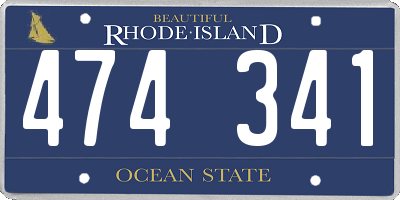RI license plate 474341
