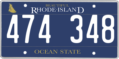 RI license plate 474348