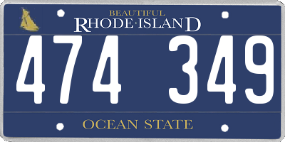 RI license plate 474349