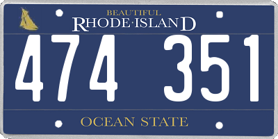 RI license plate 474351