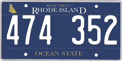 RI license plate 474352