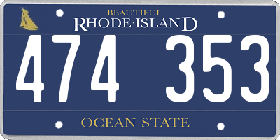 RI license plate 474353