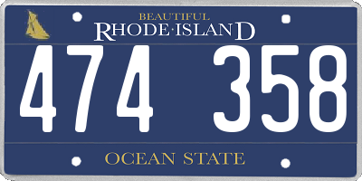 RI license plate 474358