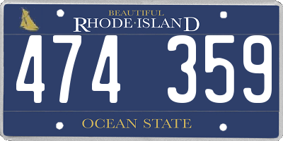 RI license plate 474359
