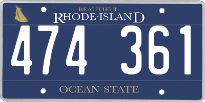 RI license plate 474361