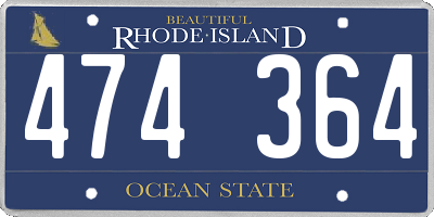 RI license plate 474364