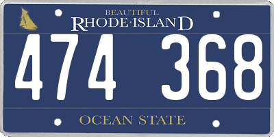 RI license plate 474368