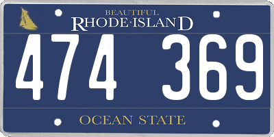 RI license plate 474369