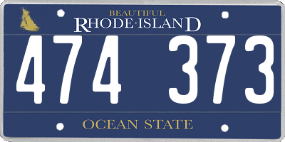 RI license plate 474373