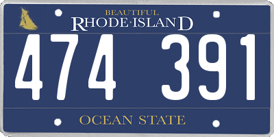 RI license plate 474391
